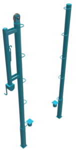 Стойки для большого тенниса с механизмом натяжения со стаканами (комплект) - fgospostavki.ru - Ейск