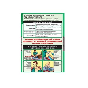 Комплект таблиц. ОБЖ. Правила оказания первой медицинской помощи - fgospostavki.ru - Ейск