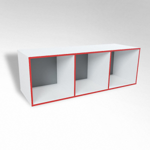 Открытая настенная полка-3-х секционная ТР3 ЛДСП  - fgospostavki.ru - Ейск