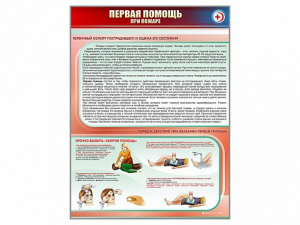 Стенд "Первая помощь при пожаре" - fgospostavki.ru - Ейск
