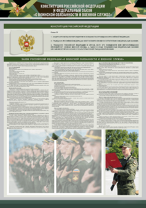 Стенд-уголок "Конституция Российской Федерации и Федеральный закон "О воинской обязанности и военной службе" - fgospostavki.ru - Ейск