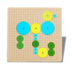 Тактильно-развивающая панель с разноцветными шестеренками - fgospostavki.ru - Ейск