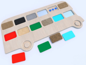 Тактильные разноцветные дощечки «Автобус» - fgospostavki.ru - Ейск