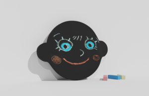 Фигурная грифельная меловая доска на тему эмоций - fgospostavki.ru - Ейск