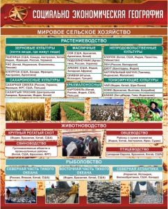 Стенд "Социально-экономическая география. Сельское хозяйство" - fgospostavki.ru - Ейск