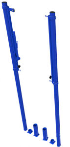 Стойки универсальные с механизмом натяжения, в стаканах с крышками, без сетки (волейбол, бадминтон) - fgospostavki.ru - Ейск