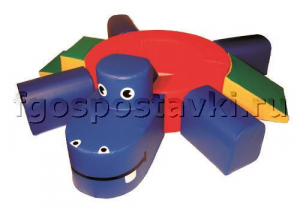 Сухой бассейн "Весёлый бегемот" с приставными элементам - fgospostavki.ru - Ейск