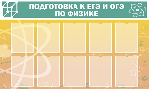 Стенд "Подготовка к ЕГЭ и ОГЭ по физике (10 карманов)" - fgospostavki.ru - Ейск