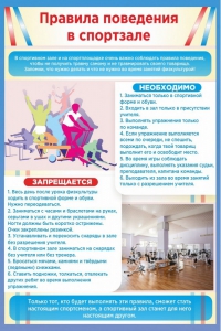 Стенд "Правила поведения в спортзале №1" - fgospostavki.ru - Ейск