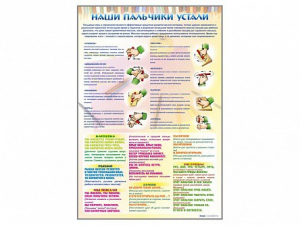 Стенд "Наши пальчики устали" (зарядка) - fgospostavki.ru - Ейск