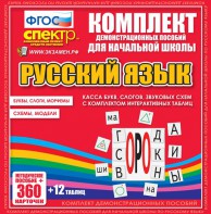 Динамические раздаточные пособия. Русский язык (комплект демонстрационных материалов). Касса букв, слогов, звуковых схем с набором интерактивных таблиц. - fgospostavki.ru - Ейск
