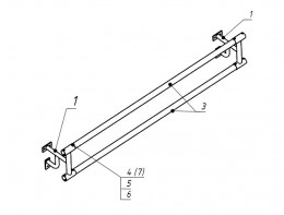 Станок хореографический пристенный (1,5 метра, двухрядный) - fgospostavki.ru - Ейск