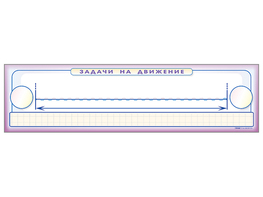 Панно (демонстрационное) магнитно-маркерное "Задачи на движение" + комплект тематических магнитов - fgospostavki.ru - Ейск