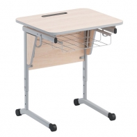 Стол ученический одноместный с наклоном столешницы (0-24°) и корзиной - fgospostavki.ru - Ейск