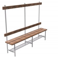Скамья для раздевалок односторонняя с вешалкой (2 метра) - fgospostavki.ru - Ейск