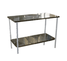 Стол на металлическом каркасе с полкой 900*1800*750(900) - fgospostavki.ru - Ейск