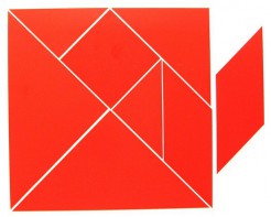 Магнитная головоломка "Танграм" (красный) - fgospostavki.ru - Ейск