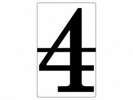 Набор магнитных карточек "Произвольный размер "4" (6 штук) - fgospostavki.ru - Ейск