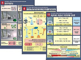 Комплект таблиц по химии демонстрационных "Растворы. Электролитическая диссоциация" (12 таблиц, формат А1, ламинированные) - fgospostavki.ru - Ейск