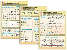 Комплект таблиц "Алгебра и начала анализа. Уравнения" (10 таблиц, формат А1, ламинированные) - fgospostavki.ru - Ейск