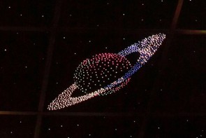 Потолок "Звездное небо с анимационным фибероптическим эффектом сатурн" - fgospostavki.ru - Ейск