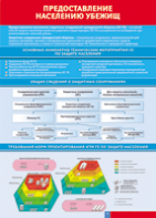 Таблица "Предоставление населению убежищ" (100х140 сантиметров, винил) - fgospostavki.ru - Ейск
