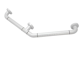 Поручень угловой трехопорный с антибактериальным покрытием (белая) - fgospostavki.ru - Ейск