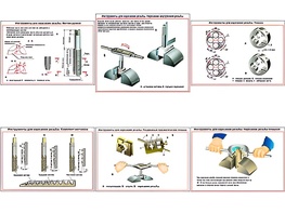 Плакаты ПРОФТЕХ "Инструменты для нарезания резьбы" (6 пл, винил, 70х100) - fgospostavki.ru - Ейск