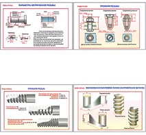 Плакаты ПРОФТЕХ "Виды резьбы" (5 пл, винил, 70х100) - fgospostavki.ru - Ейск