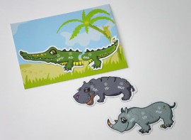 Магнитный пазл "Чей хвост?" - fgospostavki.ru - Ейск