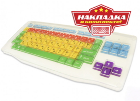 Клавиатура адаптированная с крупными кнопками + пластиковая накладка, разделяющая клавиши - fgospostavki.ru - Ейск