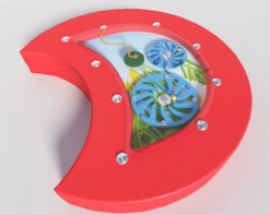 Настенный игровой модуль в виде части гусеницы с весами - fgospostavki.ru - Ейск