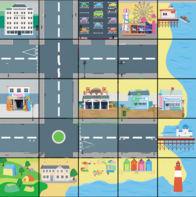 Тематическое поле-маршрутизатор «На берегу моря» для мини-робота Bee-Bot/Blue-Bot - fgospostavki.ru - Ейск