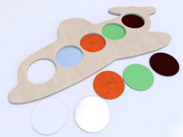 Тактильные разноцветные дощечки «Самолетик» - fgospostavki.ru - Ейск