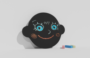 Фигурная грифельная меловая доска на тему эмоций - fgospostavki.ru - Ейск