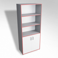 Шкаф широкий открытый с закрытой тумбой ТР2 ЛДСП - fgospostavki.ru - Ейск