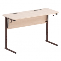 Стол ученический двухместный с наклоном столешницы (0-22°) на прямоугольной трубе - fgospostavki.ru - Ейск