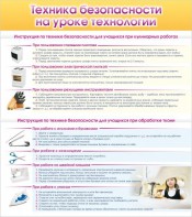 Стенд "Техника безопасности на уроке технологии" - fgospostavki.ru - Ейск