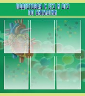 Стенд "Подготовка к ЕГЭ и ОГЭ по биологии" Вариант 1 - fgospostavki.ru - Ейск